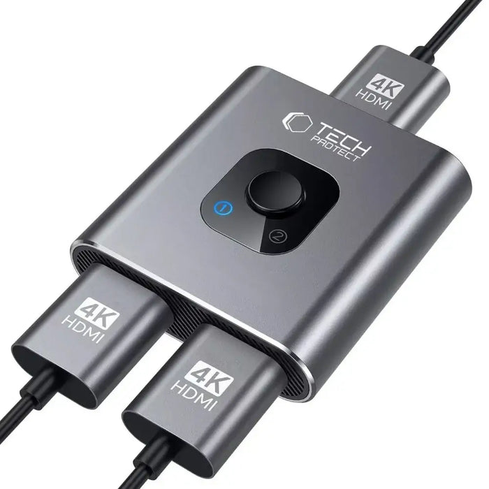 Tech-Protect HB07 HUB Adapter 2in1 HDMI 4K 60HZ - сив