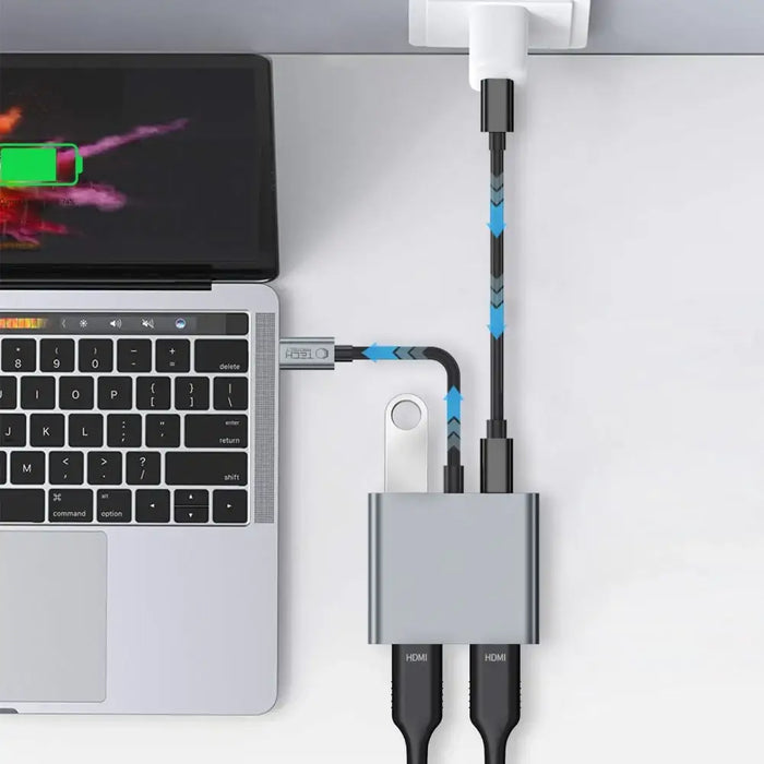 Tech Protect HB08 4in1 USB C + USB2.0 + 2 x HDMI 4K 60HZ