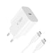 Tech-Protect NC20W PD20W USB-C стенно зарядно с USB-C кабел