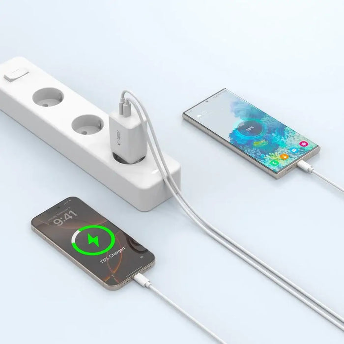 Tech-Protect NC45W-GAN 2-PORT PD45W зарядно + TYPE-C КАБЕЛ