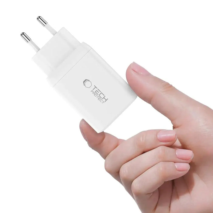 Tech-Protect NC45W-GAN 2-PORT PD45W зарядно + TYPE-C КАБЕЛ