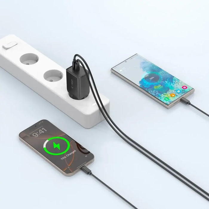 Tech-Protect NC45W-GAN 2-PORT PD45W зарядно за стена - черно