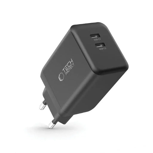 Tech-Protect NC45W-GAN 2-PORT PD45W зарядно за стена - черно