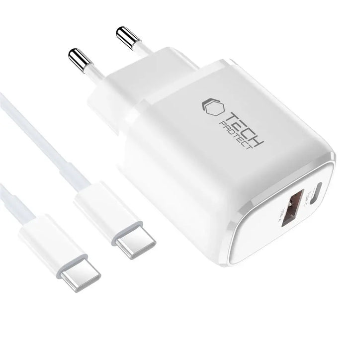 Tech-Protect NCA30 PD 30W QC3.0 USB-A / USB-C Стенно