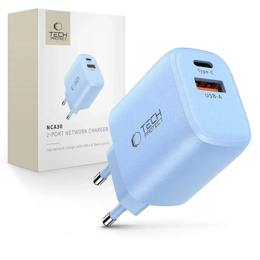 Tech-Protect NCA30 PD 30W QC3.0 USB-A / USB-C зарядно