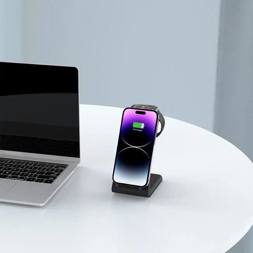 Tech-Protect QI15W-A36 3в1 зарядна станция за Apple - черна