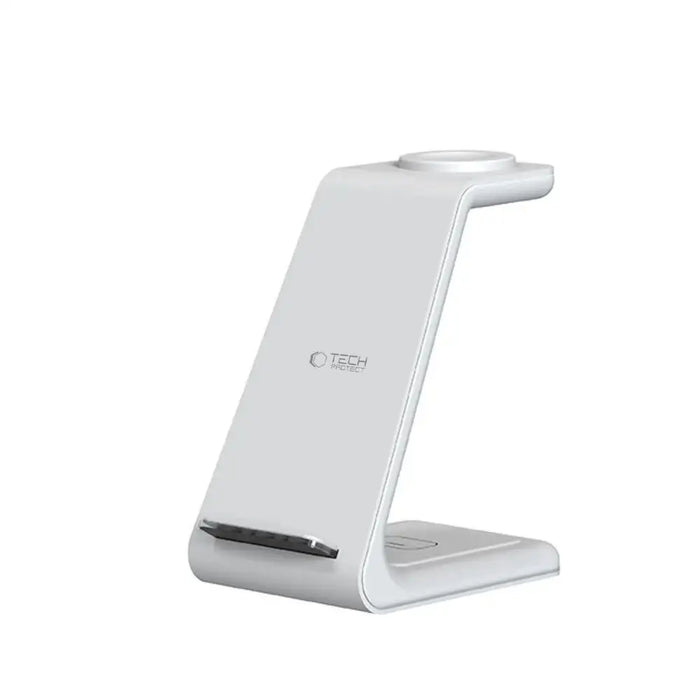 Tech-Protect QI15W-A36 3в1 зарядна станция за Apple - бяла