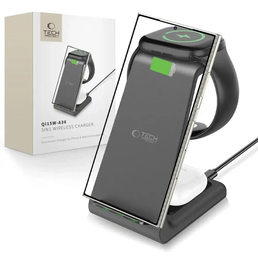 Tech-Protect QI15W-A36 3в1 зарядна станция за Android