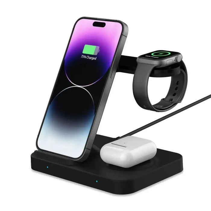 Tech-Protect QI15W-A37 3в1 индукционно безжично зарядно