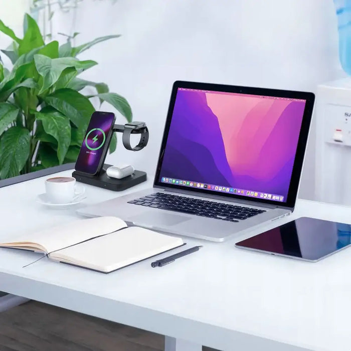 Tech-Protect QI15W-A37 3в1 индукционно безжично зарядно