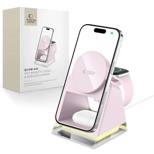 Tech-Protect QI15W-A43 3в1 MagSafe индуктивно зарядно