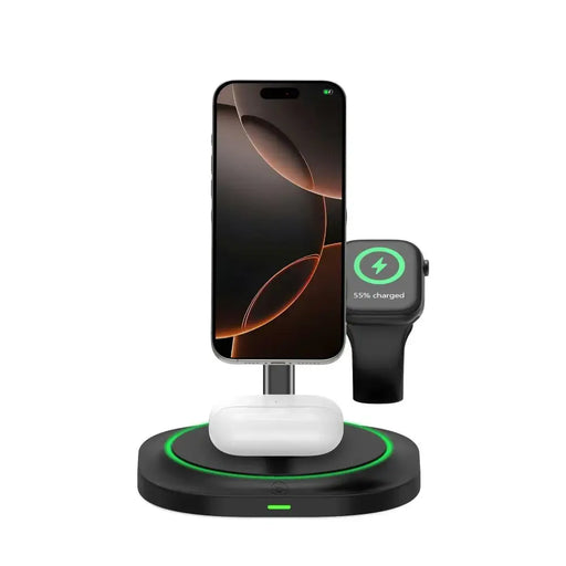 Tech-Protect QI15W-A46 3в1 Магнитно индуктивно зарядно