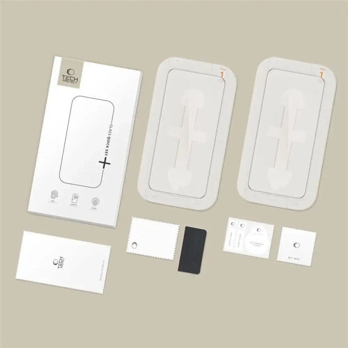 Tech-Protect Quick Set+ 2 пакета закалено стъкло за iPhone