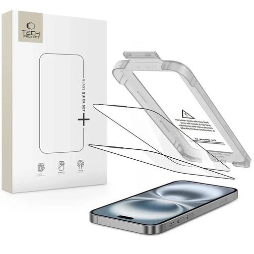Tech-Protect Quick Set+ 2 пакета закалено стъкло за iPhone