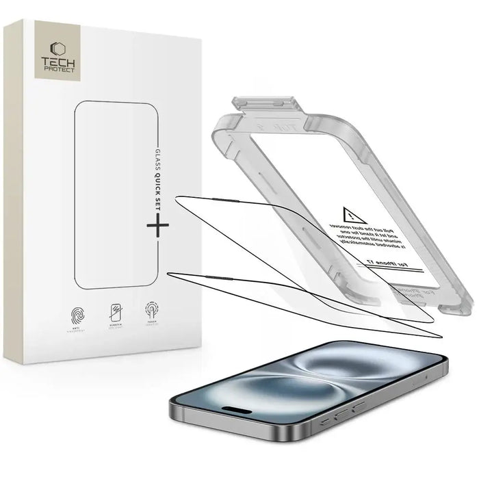 Tech-Protect Quick Set+ 2 пакета закалено стъкло за iPhone
