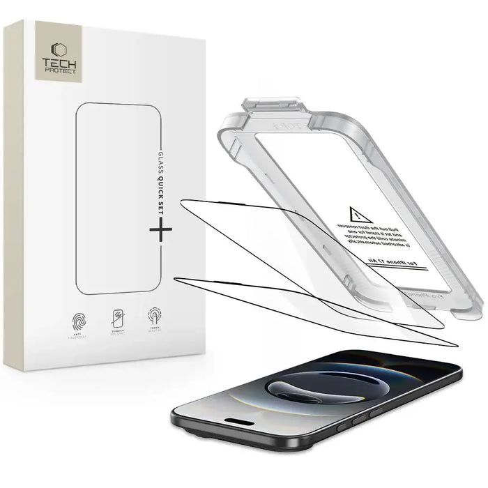 Tech-Protect Quick Set+ 2 пакета закалено стъкло за iPhone
