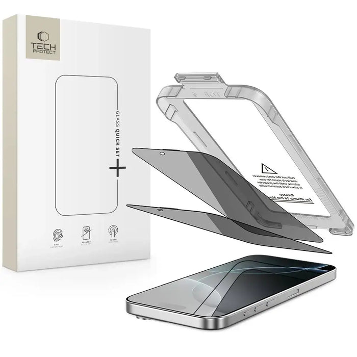 Tech-Protect Quick Set Spy+ Privacy Glass 2 пакета