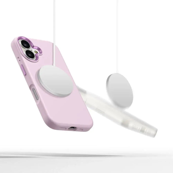Tech-Protect силиконов PU MagSafe калъф за iPhone 16 - розов