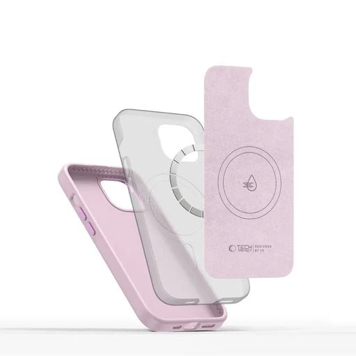 Tech-Protect силиконов PU MagSafe калъф за iPhone 15 - розов