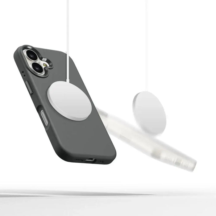 Tech-Protect силиконов PU MagSafe калъф за iPhone 16 - сив