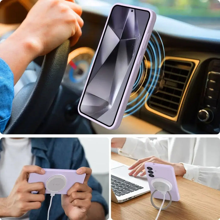 Tech-Protect течен силиконов калъф MagSafe за Samsung