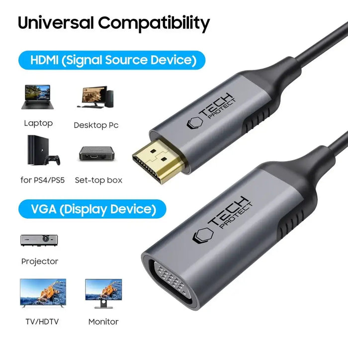 Tech-Protect UltraBoost HDMI / VGA FULL HD 60 Hz адаптер