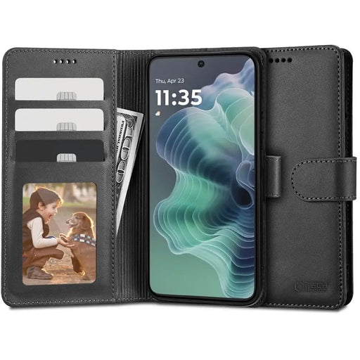 Tech-Protect Wallet Case за Motorola Moto G25 5G - черен