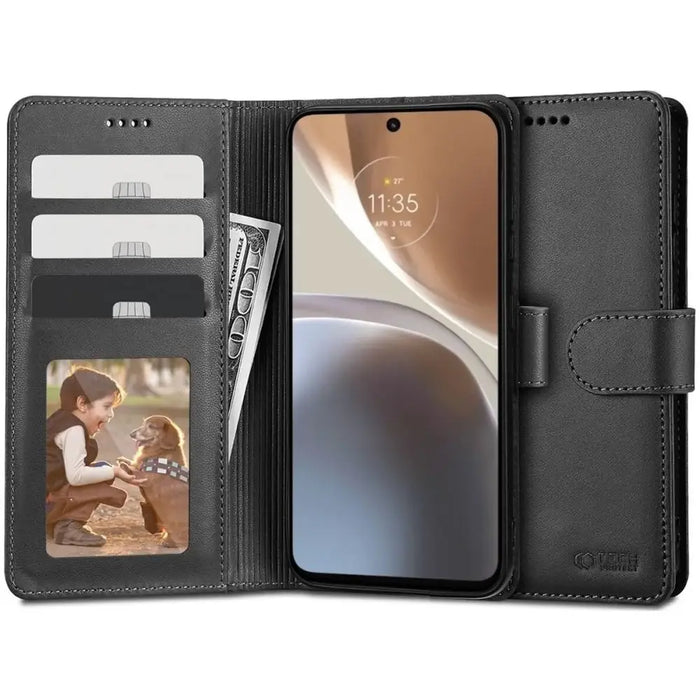 Tech-Protect Wallet Case за Motorola Moto G32 - черен