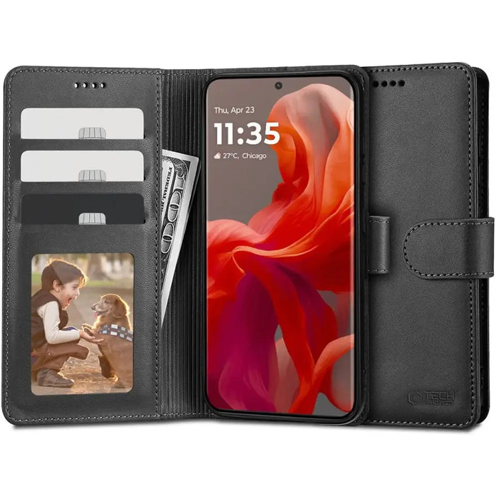Tech-Protect Wallet Case за Motorola Moto G85 5G - черен