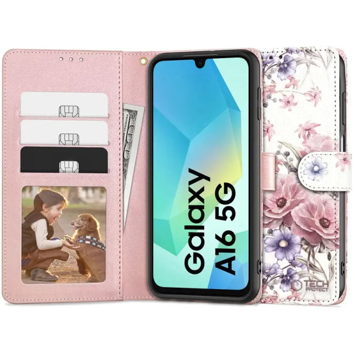 Tech Protect Wallet Case за Samsung Galaxy A16 4G / 5G Розов