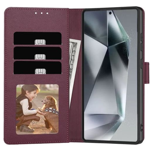 Tech-Protect Wallet Case за Samsung Galaxy S25 - Бордо
