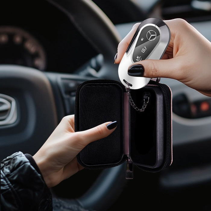 Кутия за автомобилни ключове Tech-Protect KLR300 с RFID блокиране - розова