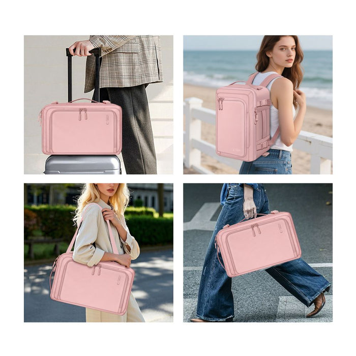 Раница Tech-Protect Defender S50 за Ryanair и Wizzar, 20L лаптоп - розова