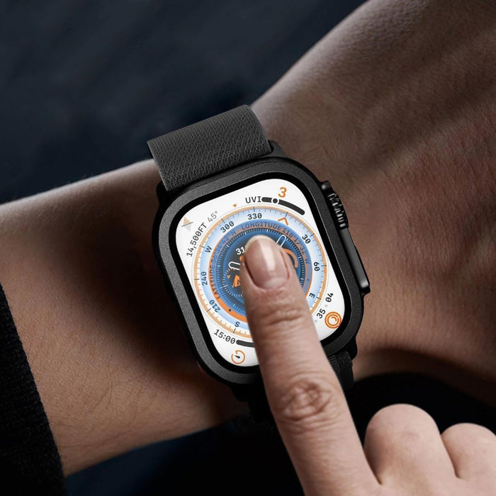 Стъклени пръстени Tech-Protect за Apple Watch Ultra 49 мм, комплект от 2 броя - титаниеви