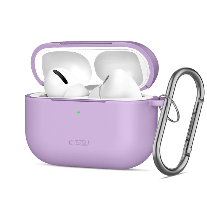 Силиконов калъф Tech-Protect Hook за AirPods Pro - лилав