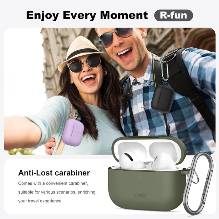 Силиконов калъф Tech-Protect Hook за AirPods Pro - розов