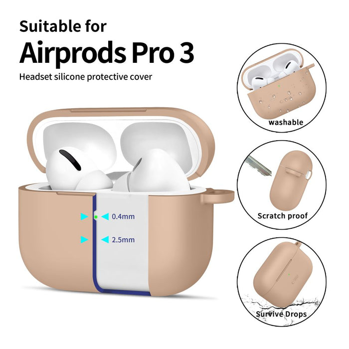 Силиконов калъф Tech-Protect Hook за AirPods Pro - бежов