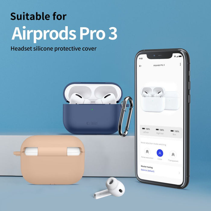 Силиконов калъф Tech-Protect Hook за AirPods Pro - бежов