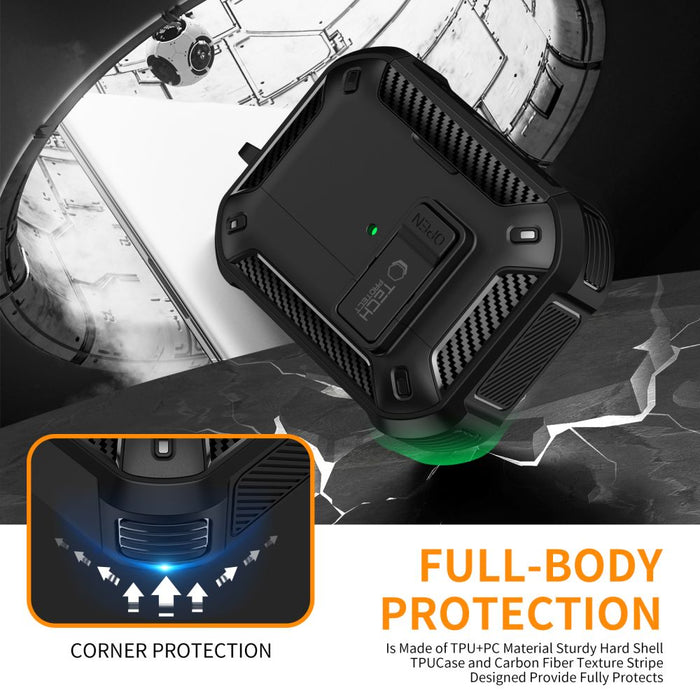 Калъф Tech-Protect Carbonox MagSafe за AirPods Pro - черен