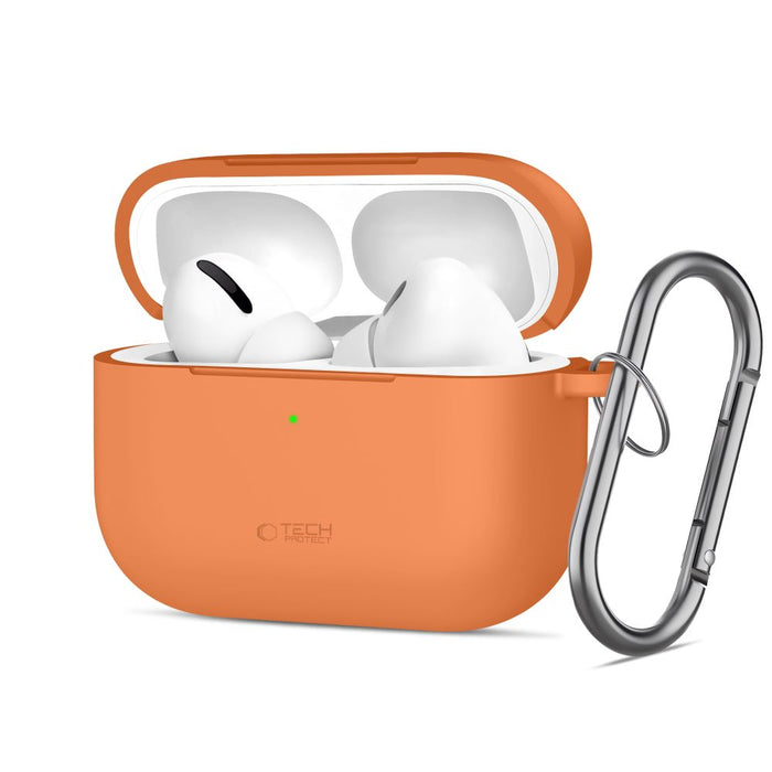 Силиконов калъф Tech-Protect Hook за AirPods Pro - оранжев