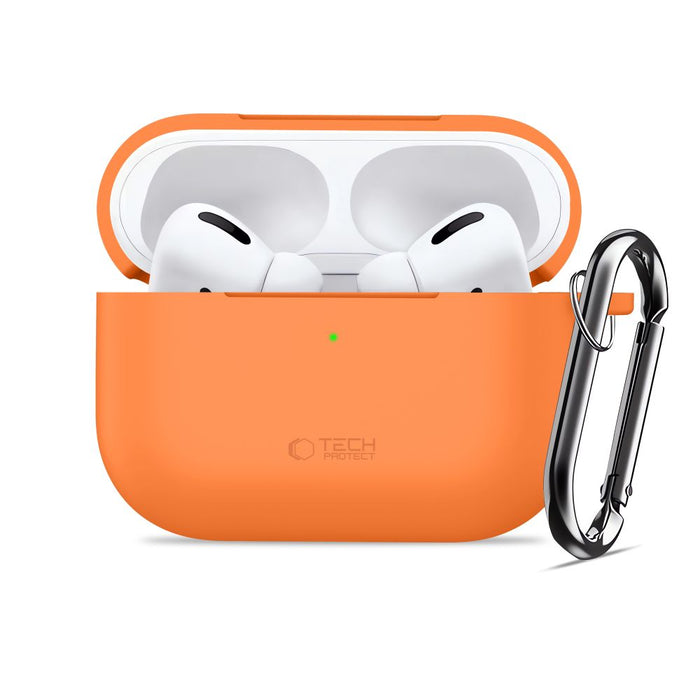 Силиконов калъф Tech-Protect Hook за AirPods Pro - оранжев