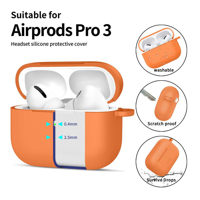 Силиконов калъф Tech-Protect Hook за AirPods Pro - оранжев