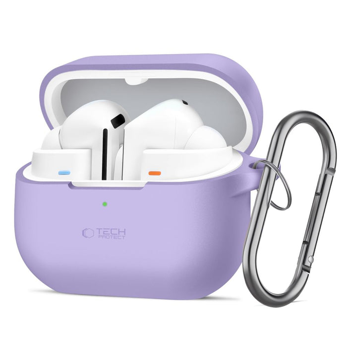 Силиконов калъф Tech-Protect Hook за Samsung Galaxy Buds 3 / 3 FE / 3 Pro - лилав