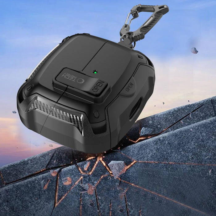 Силиконов калъф Tech-Protect Hook за Samsung Galaxy Buds 3 / 3 FE / 3 Pro - черен