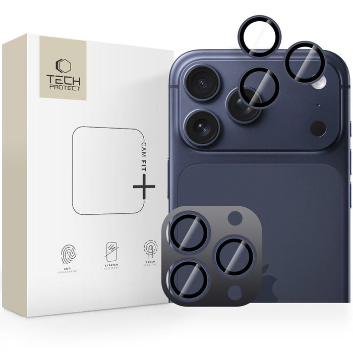 Калъф Tech-Protect Camring Fit+ за камера за iPhone 14 Pro / Max / 15 Pro / Max / 16 Pro / Max / 17 Pro / Max - син