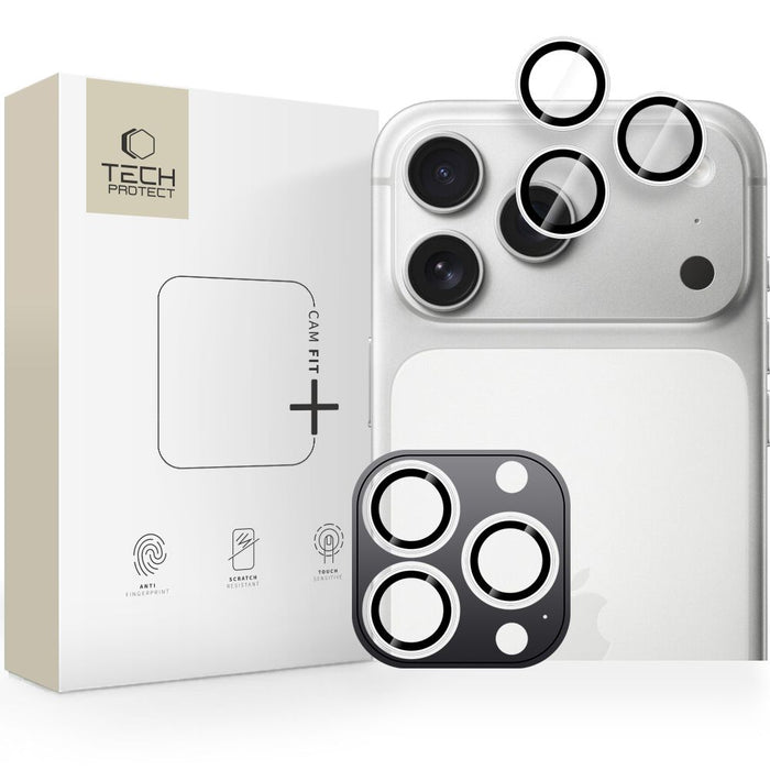 Калъф Tech-Protect Camring Fit+ за камера за iPhone 14 Pro / Max / 15 Pro / Max / 16 Pro / Max / 17 Pro / Max - сребрист