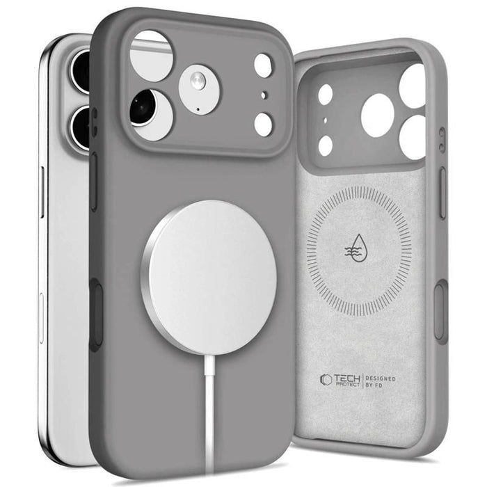 Силиконов калъф Tech-Protect MagSafe за iPhone 17 Pro Max - сив