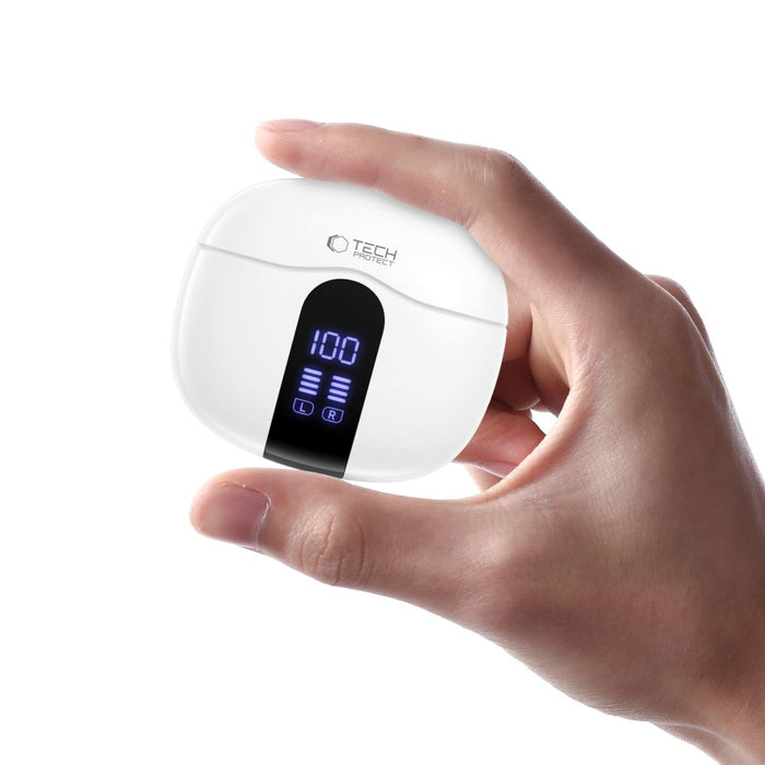 Слушалки Tech-Protect UltraBoost TWS Core G2 - бели