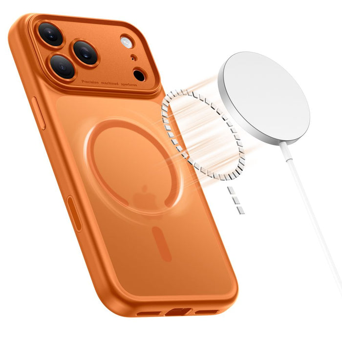 Кейс Tech-Protect Magpeak Magsafe CC за iPhone 17 Pro Max - матово оранжев