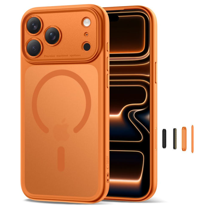 Кейс Tech-Protect Magpeak Magsafe CC за iPhone 17 Pro Max - матово оранжев